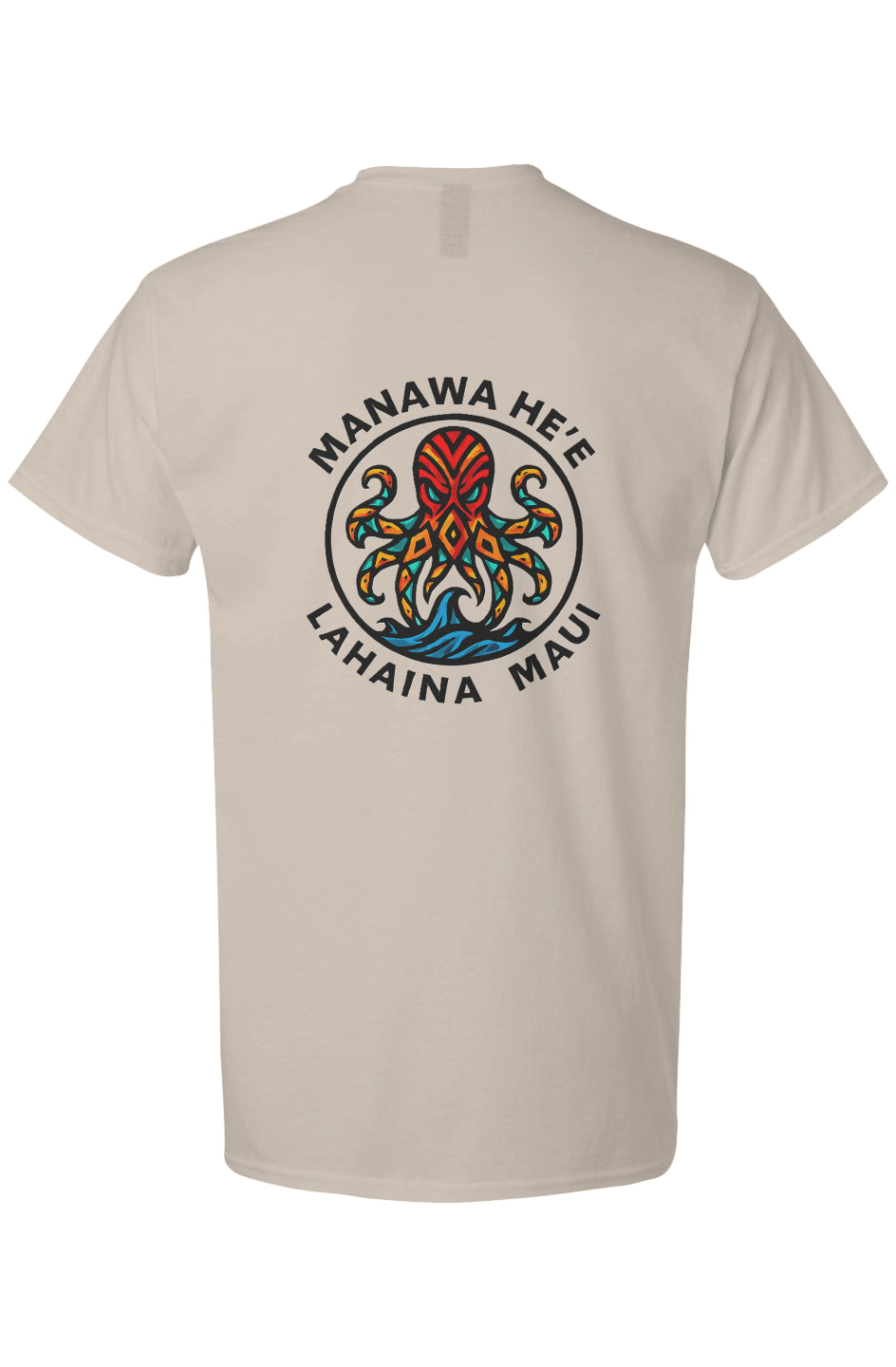 Men's Octopus Red Manawa HE'S Light Cotton T-Shirt
