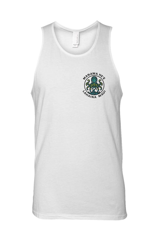 Octopus Blue Manawa HE&amp;#39;E Men&amp;#39;s Cotton Tank