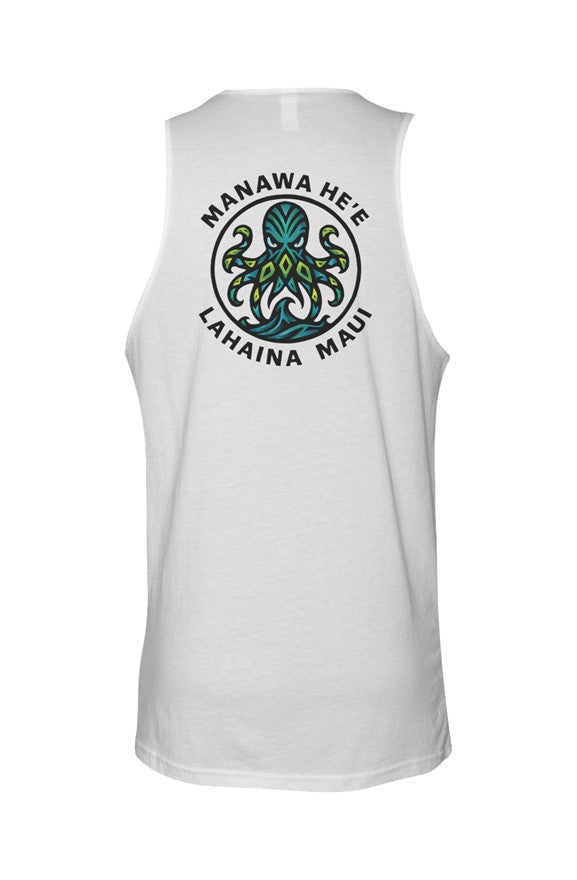 Octopus Blue Manawa HE&amp;#39;E Men&amp;#39;s Cotton Tank