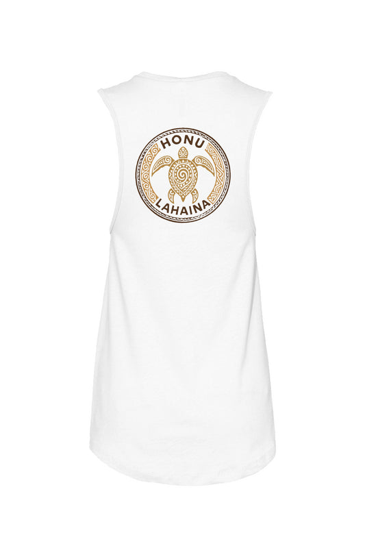 Women's Tribal Turtle Brown and Black Tank