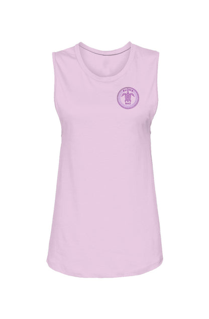 Women's Tribal Turtle Purple and Pink Tank
