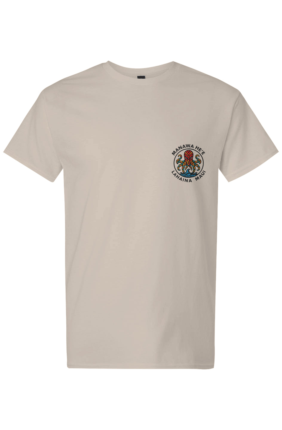 Men's Octopus Red Manawa HE'S Light Cotton T-Shirt