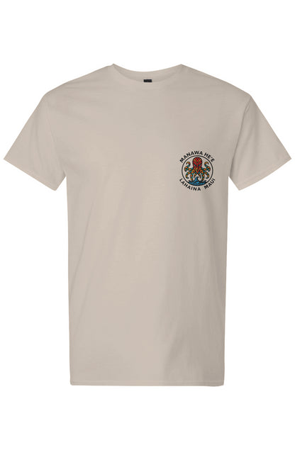 Men's Octopus Red Manawa HE'S Light Cotton T-Shirt