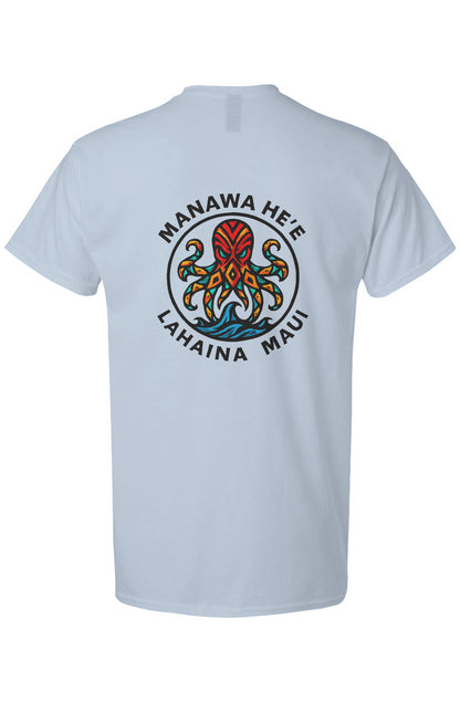 Men's Octopus Red Manawa HE'S Light Cotton T-Shirt