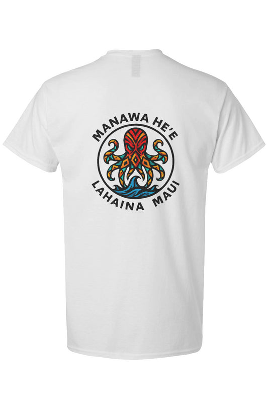 Men's Octopus Red Manawa HE'S Light Cotton T-Shirt