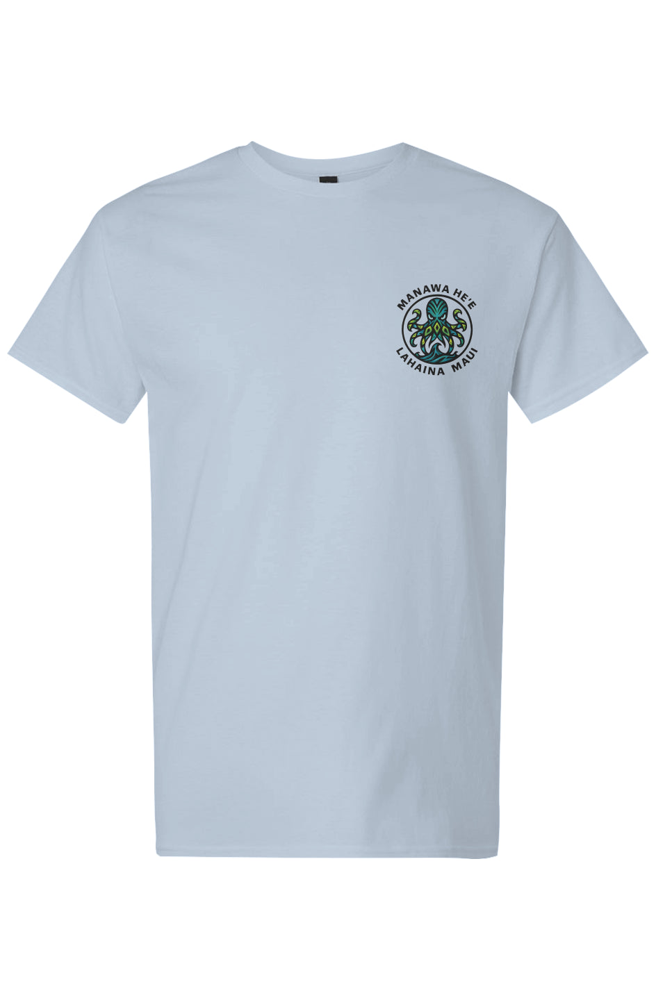 Men's Octopus Blue Manawa HE'E Light Cotton T-Shirt