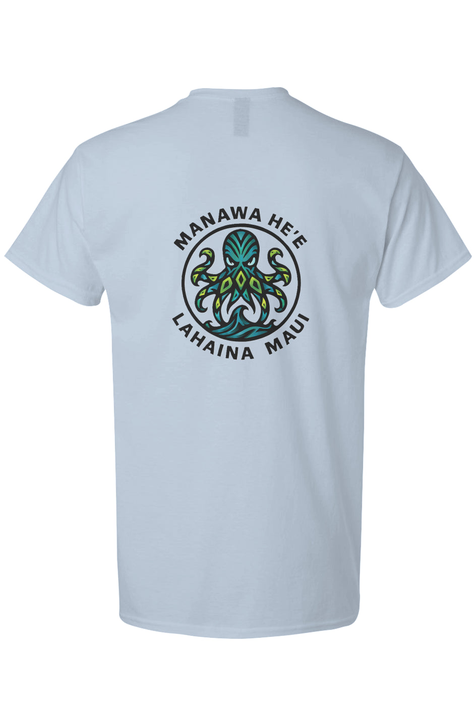 Men's Octopus Blue Manawa HE'E Light Cotton T-Shirt