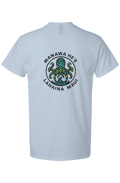 Men's Octopus Blue Manawa HE'E Light Cotton T-Shirt