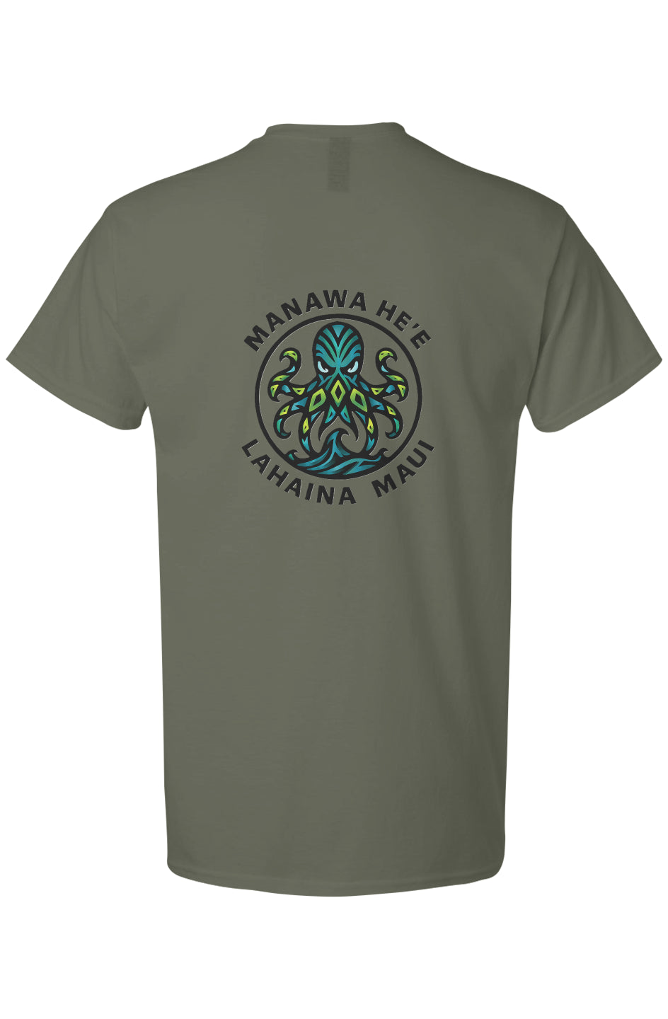 Men's Octopus Blue Manawa HE'E Light Cotton T-Shirt
