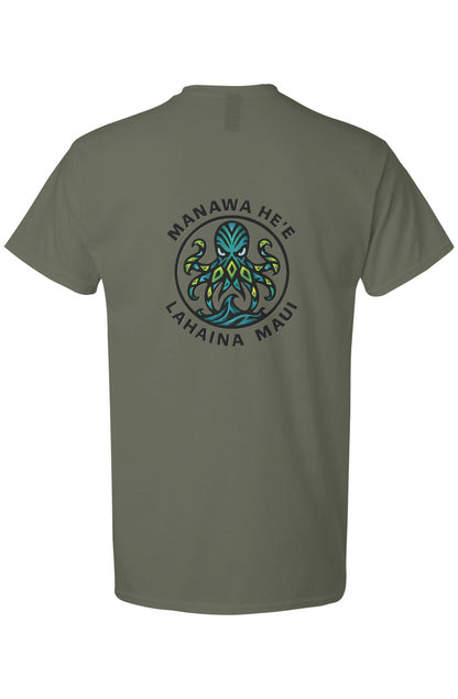 Men's Octopus Blue Manawa HE'E Light Cotton T-Shirt