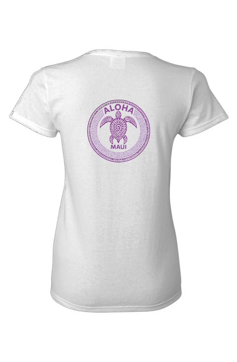 Women's Tribal Turtle Purple and Pink Cotton T-Shirt