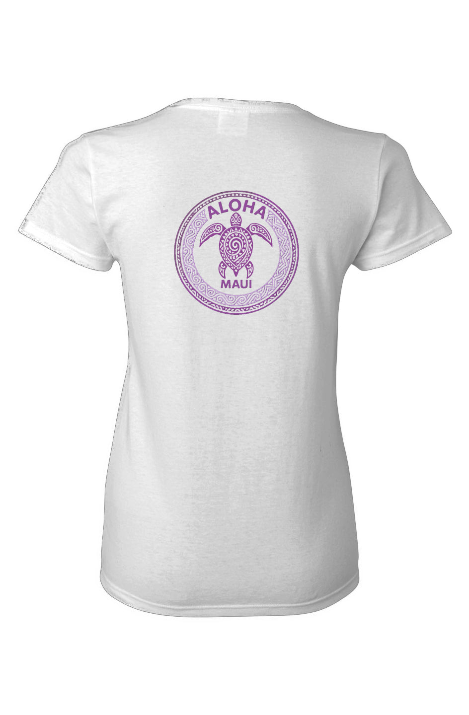 Women's Tribal Turtle Pink and White Cotton T-Shirt