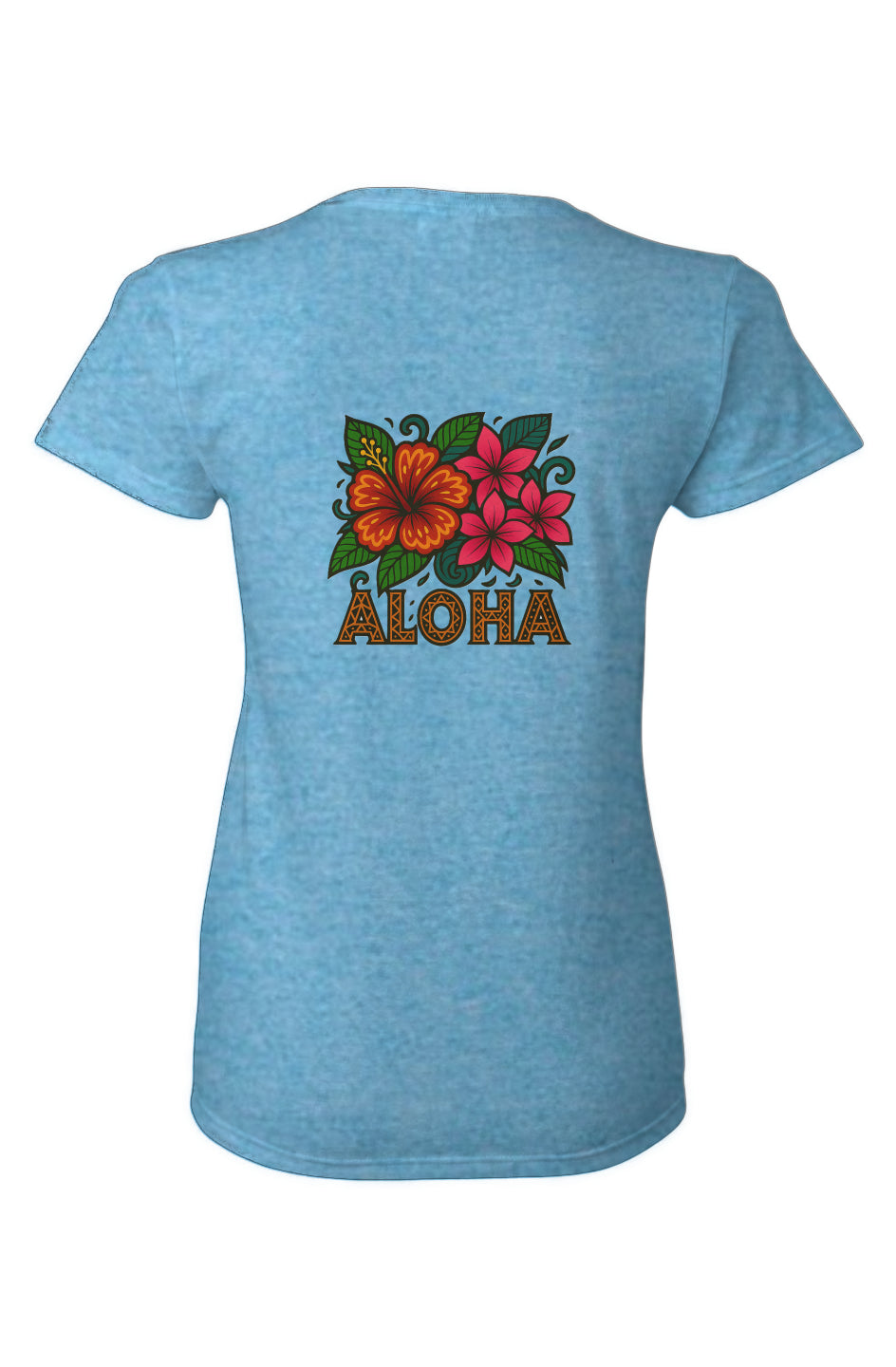 Women's Aloha Flowers Cotton T-Shirt