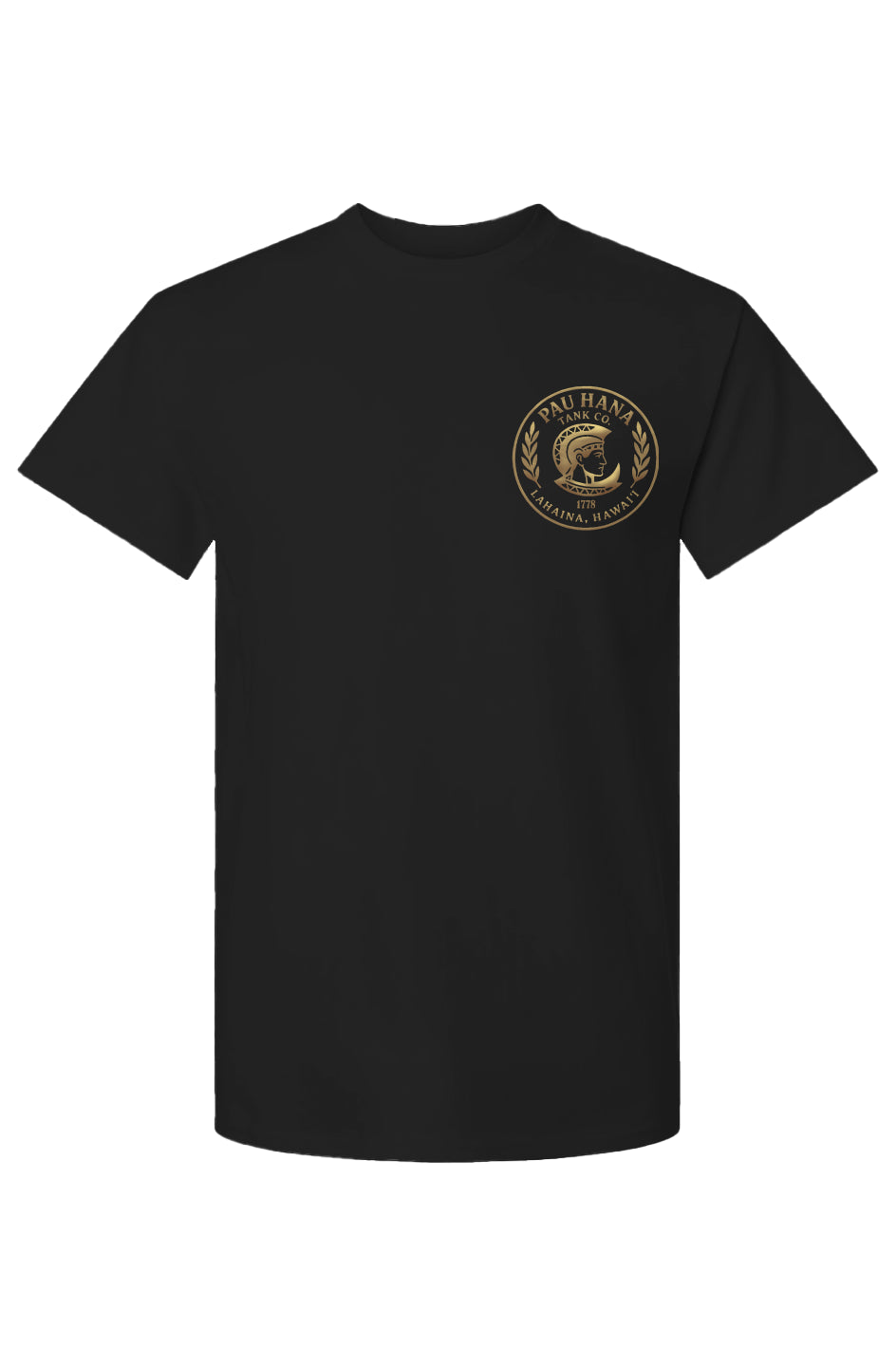 Unisex Pau Hana Gold on Dark Cotton T-Shirt