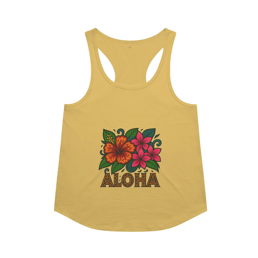 Women's Aloha Flowers Racerback Tank