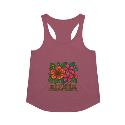 Women's Aloha Flowers Racerback Tank