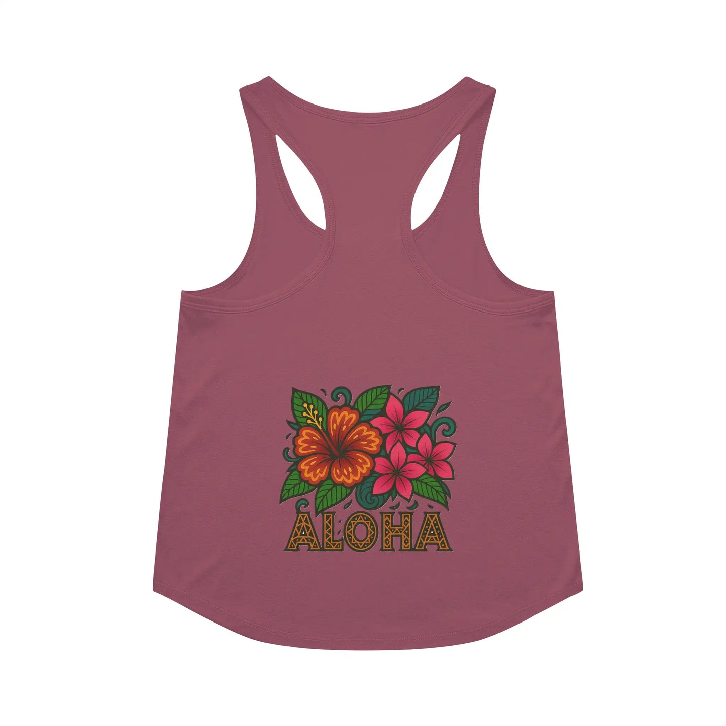 Women's Aloha Flowers Racerback Tank