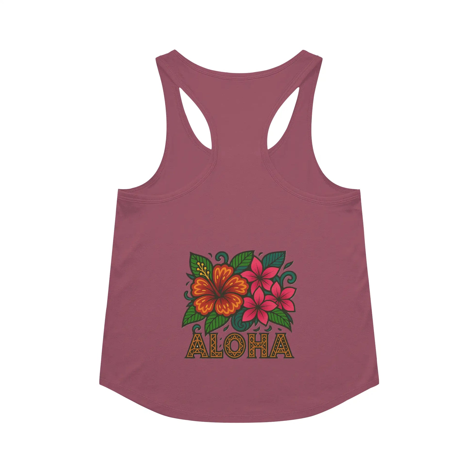 Women's Aloha Flowers Racerback Tank