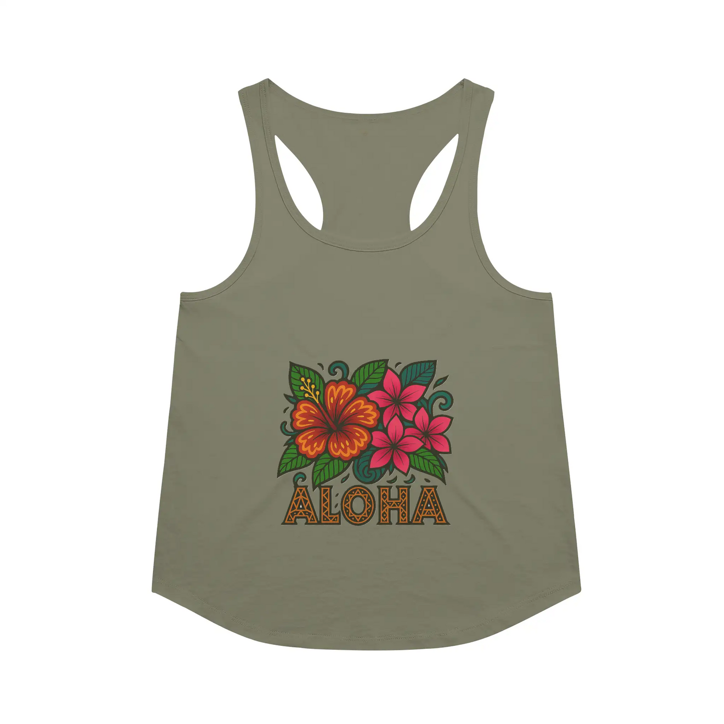Women's Aloha Flowers Racerback Tank