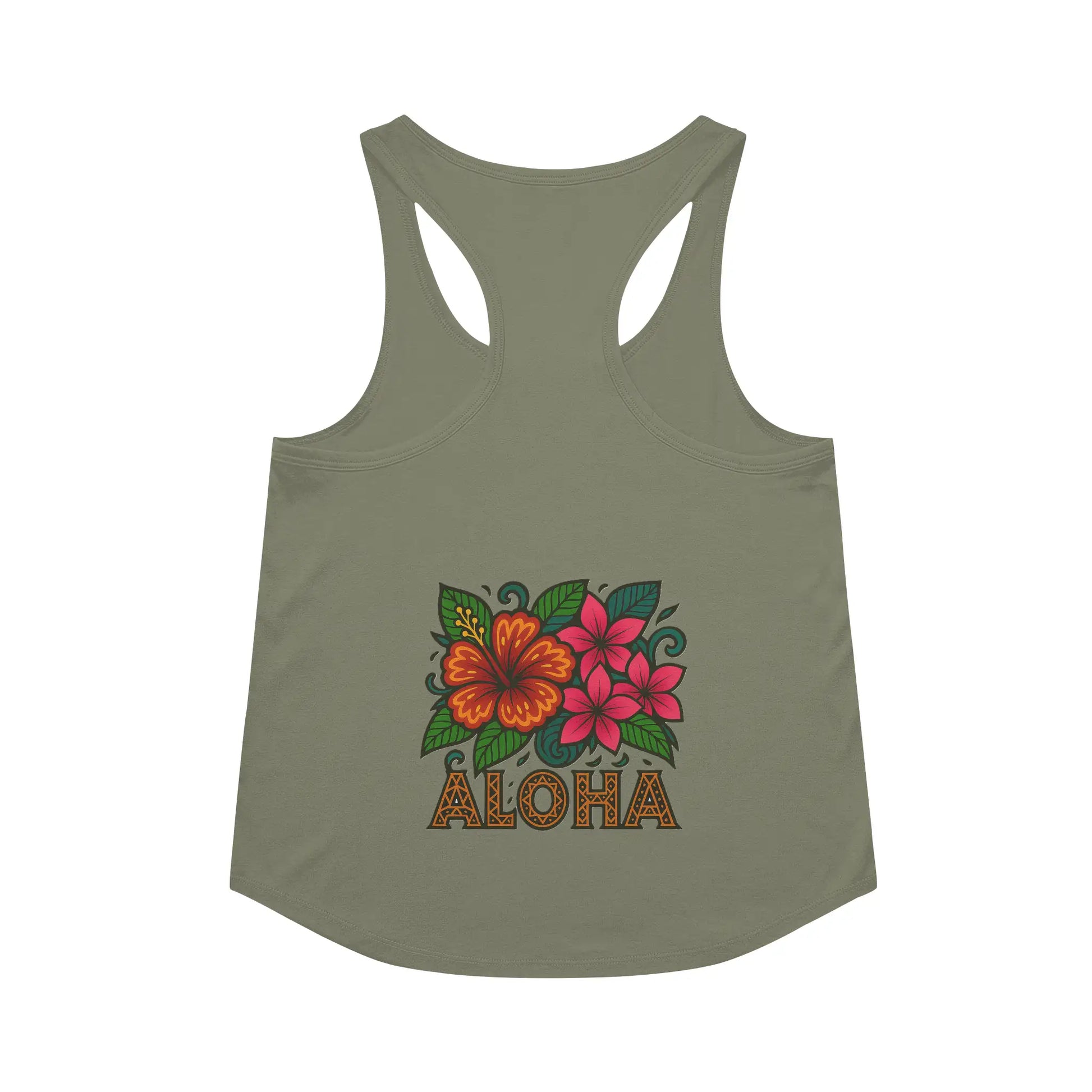 Women's Aloha Flowers Racerback Tank