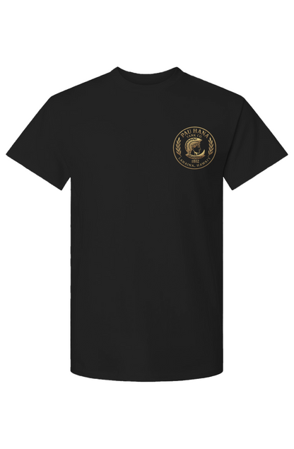 Unisex Pau Hana Corp Logo on Dark Cotton T-Shirt