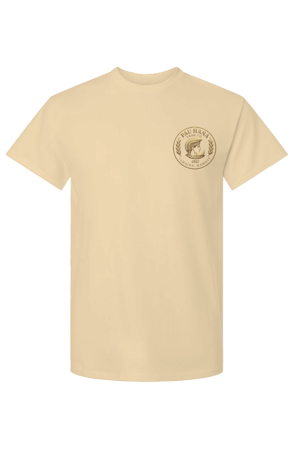 Unisex Pau Hana Corp Logo on Dark Cotton T-Shirt