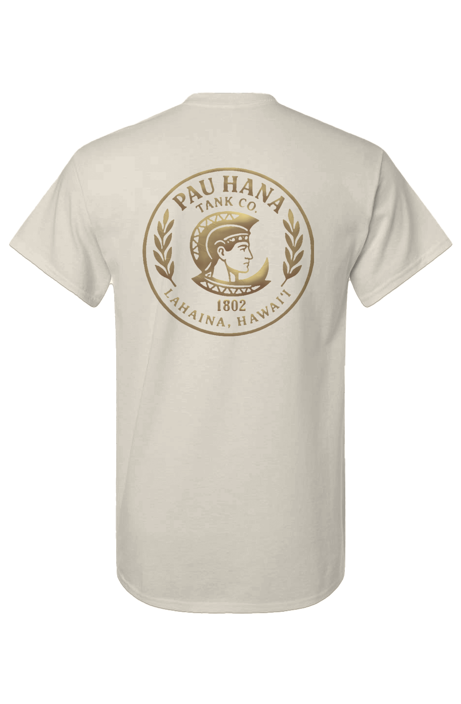 Unisex Pau Hana Corp Logo on Dark Cotton T-Shirt