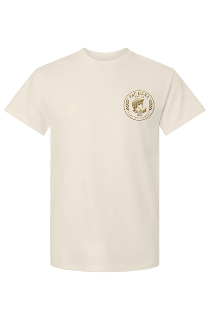 Unisex Pau Hana Corp Logo on Dark Cotton T-Shirt
