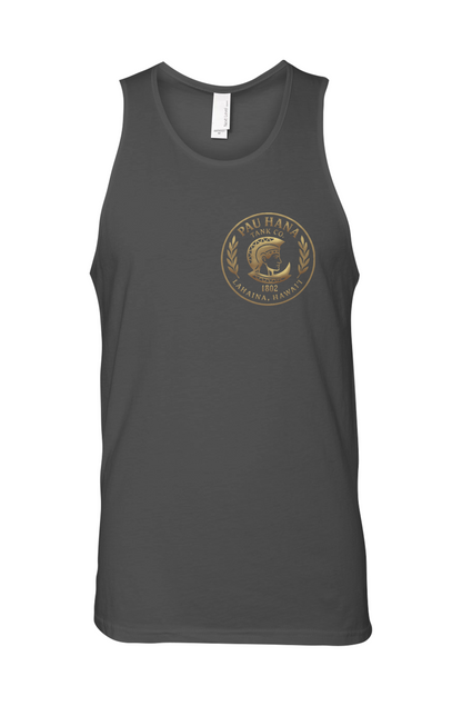 Men's Pau Hana Gold Metal Corp Logo on Cotton Tank top
