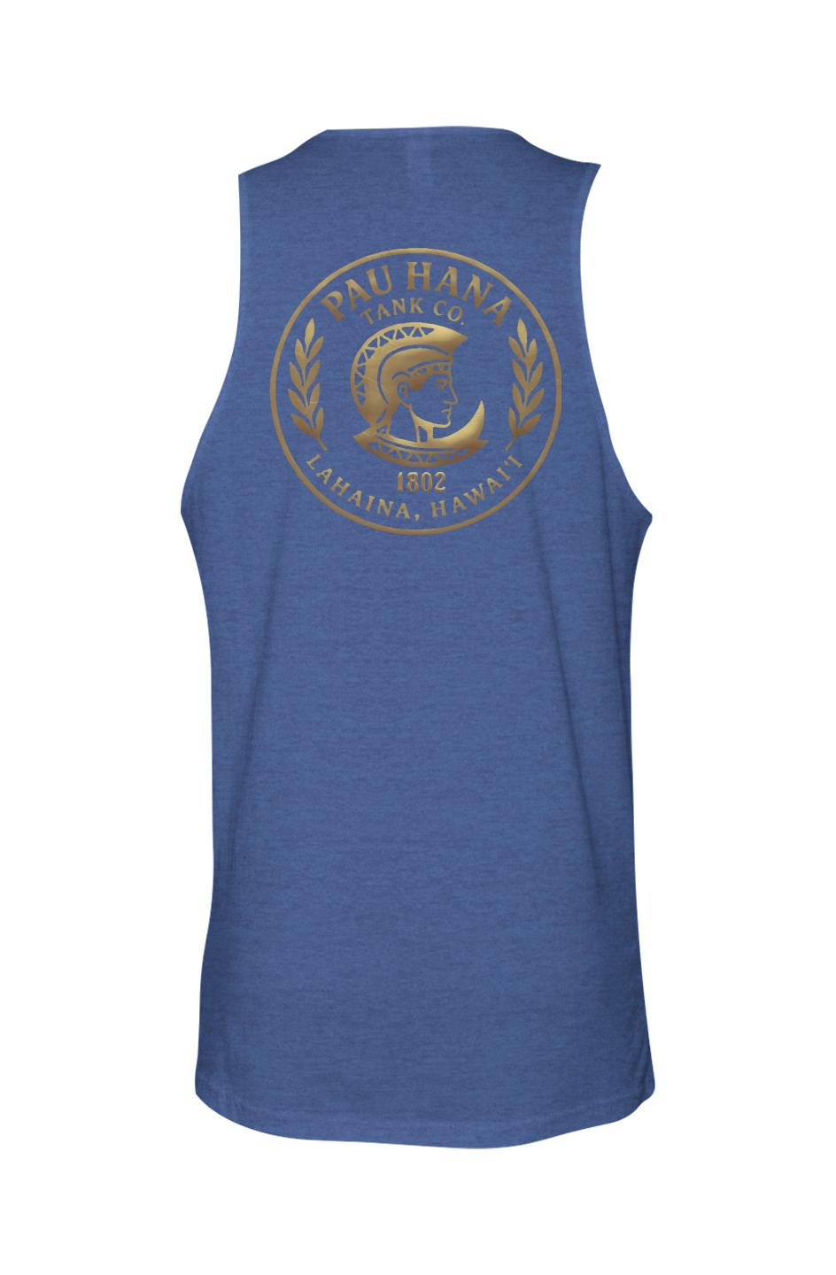 Men's Pau Hana Gold Metal Corp Logo on Cotton Tank top