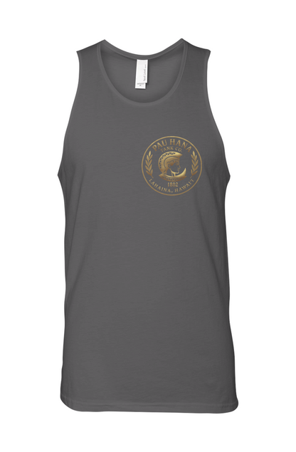 Men's Pau Hana Gold Metal Corp Logo on Cotton Tank top